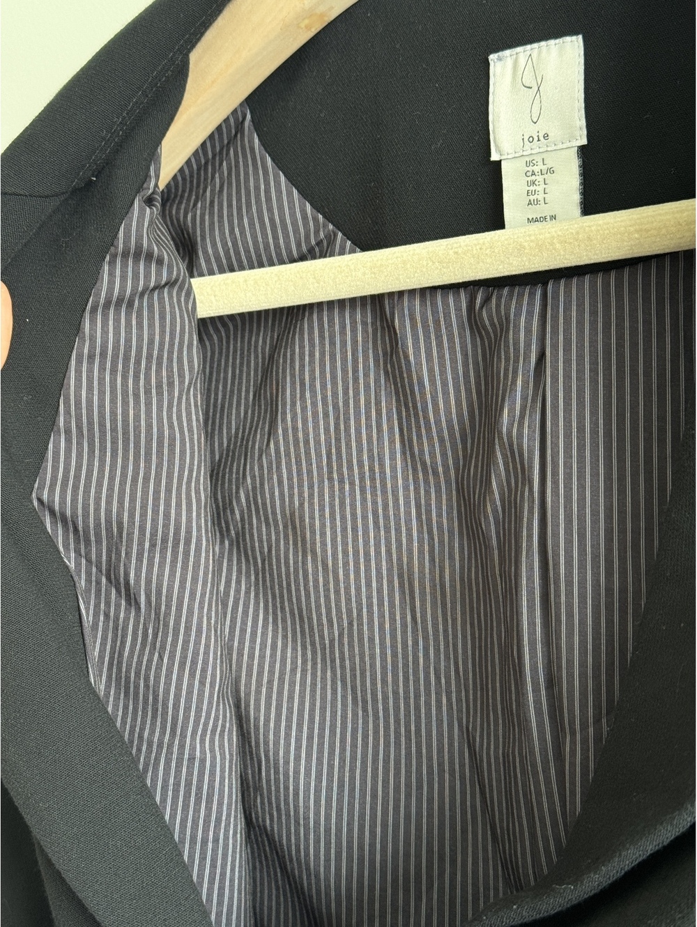 Joie Black Cropped One Button Blazer Jacket Stretch Career Office Women’s L - Picture 7 of 11